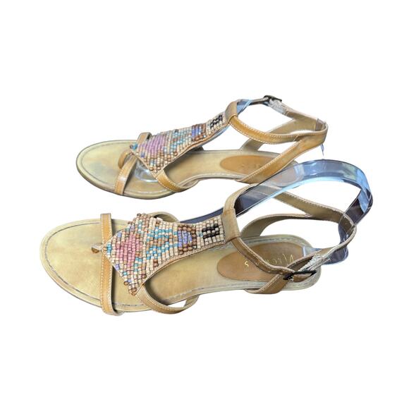 Nickels Pentup Wedge Sandals Cork Beads women’s size 7.5 - Picture 5 of 5